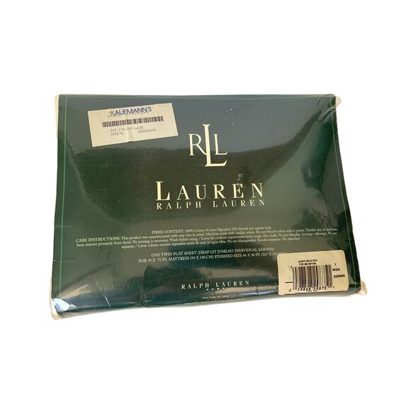 Vintage Lauren Ralph Lauren Twin Flat Sheet Ivory Off White - Picture 3 of 4